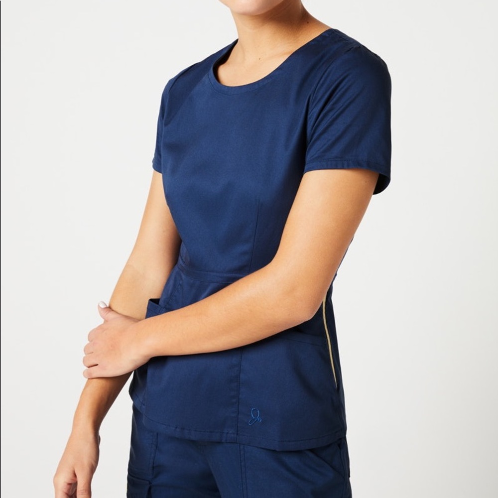 JAANUU PEPLUM TOP - Estate Navy Blue - XS
